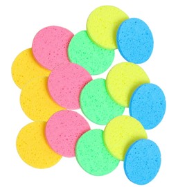 Baluue 4sets Round Face Powder Puff Compressed Facial Sponge Makeup Sponges Face Cleansing 30pcs*4