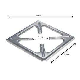 Tredoni Stainless Steel Hob Gas Ring Reducer Cooking Pans Pots Coffee Machines 10/14 cm Stainless Steel