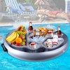 MTINRNI Pool Drink Holder, Inflatable Drink Holder with 8 Holes,
