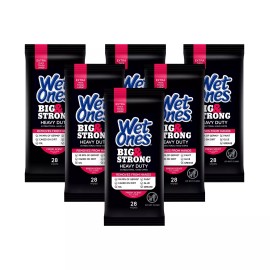 Wet Ones Big Strong Hand Wipes 164 Count Antibacterial Hypoallergenic Large W...