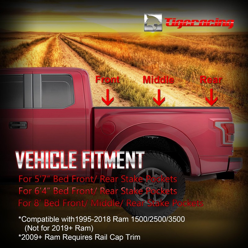 Tigeracing Tie Down Anchors Retractable Truck Bed Top Side D