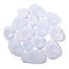 MSV PVC Non-Slip Pebbles Bath Mats, Transparent, Set of 4