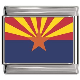 NewCharms State of Arizona Photo Flag Italian Charm Bracelet Jewelry Link 9mm