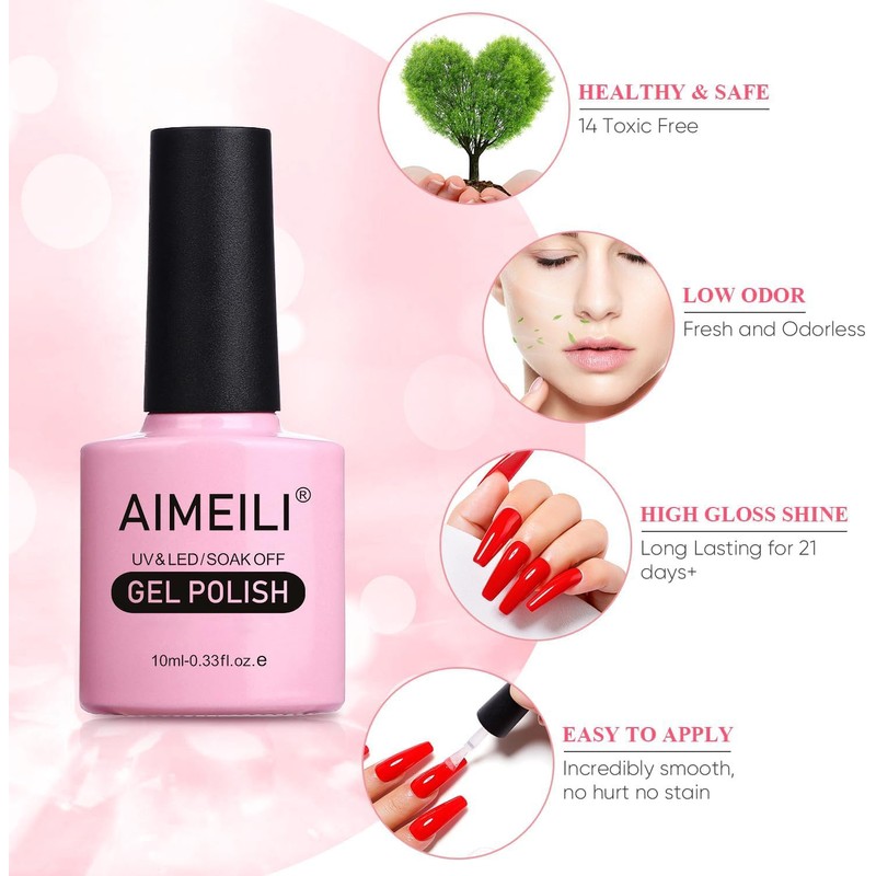 AIMEILI Soak Off U V LED Hema Free Gel Nail