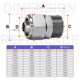 Bwintech 5 Pcs 4mm Tubing OD x 1/8" Male BSP Thread Straight Push to Connect Lock Nut Tube Pneumatic Fitting,KPC4-01 Quick Air Line Adapter
