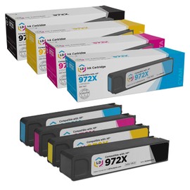 LD Products Compatible HP 972X Ink Cartridges Replacements for HP PageWide Pro MFP 477dw 577dw 452dn 552dw 577z 477dn 477dw 452dw (BCMY 4-Set, HY)