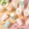 Houuqe 120pcs 9oz Gingham Camp Bachelorette Paper Drinking Cups Green