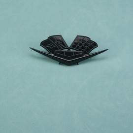 2Pc 1962 1963 Chevy Impala Belair Front Fender Emblem 3D Badge Flags Pair 327 409 Corvette Replacement for Corvette (Black)