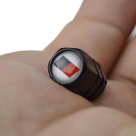 Racing Stripes Line Tire Valve Stem Cap Cover with Resin // Emblem Sport Trim for Toyota GR Corolla GR86 Supra