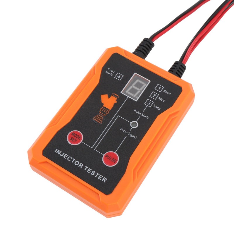 Pyhodi 12V 4 Pulse Modes Fuel Injector Tester, LED Display