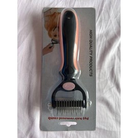 Pet Grooming combs - Double-Sided Deshedding Dematting Tool, Undercoat Rake for Dogs & Cats, Extra-Wide Dog Grooming Brush & Deshedder Comb for Long Hair (orange)