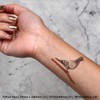 4 x 'Pigeon on a Branch' Temporary Tattoos - Water