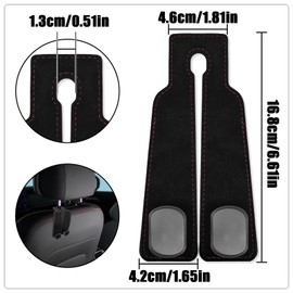 WELANE Car Seat Storage Hooks, 2 PCS Leather Car Seat Storage Hanger for Car Organizers and Storage Accessories (Black)