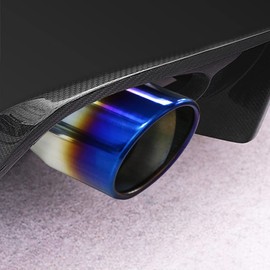 OtpOutopa - Punta de escape de coche de 80 mm, entrada universal de 3.15 pulgadas, tubo de escape para coche, tubo de escape de cola de garganta, punta de silenciador de acero inoxidable, tubo de