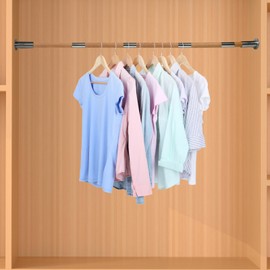 Beyeutao Wooden Closet Rod Adjustable 48-60 inches Closet Rod for Bedroom or Livingroom Premium Material Sturdy and Stable Clothing Hanger Storage Rust-Proof No Irritating Odor