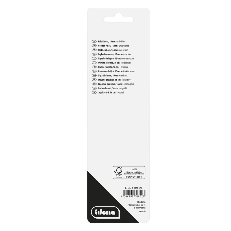 Idena 90272 - Ruler with 16 cm Length, Pack of