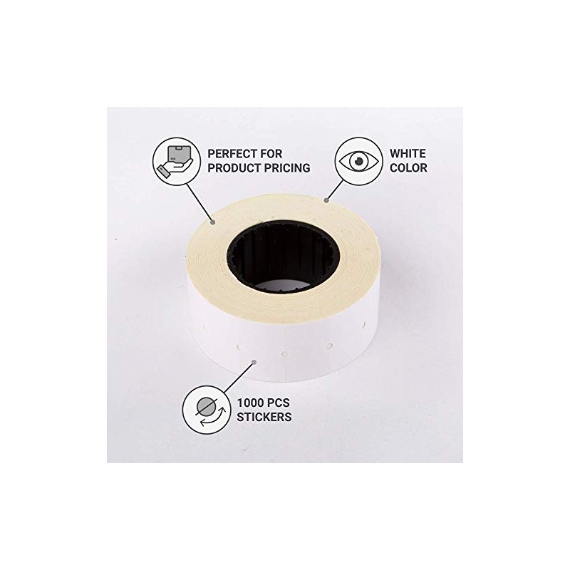 (10 Rollen) Weiß 21 x 12 mm farbiger Papieraufkleber Preis