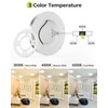 6PACK LED Flush Mount Ceiling Light, 3CCT Selectable 3000K-4000K-6500K &