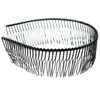 Hero Headband with Comb Black 35mm Wide Metal A48