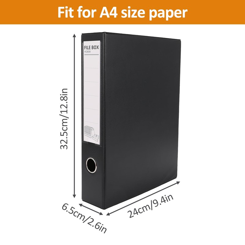 HUA JIE A4 Storage File Boxes Plastic Archives Cases with