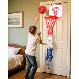 Basketball Hamper Toy for Kids – Fun Over-The-Door Laundry Hoop with Ball – Build Good Habits Early & Keep The Floor Tidy