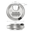 HOX Boron Shackle Combination Disc Lock, 70mm Stainless Steel Body,