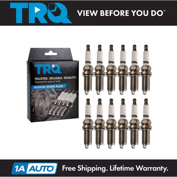 TRQ Iridium Spark Plugs Engine Tune Up Ignition Kit 12