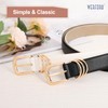 WERFORU 3 Pack Women Leather Belt for Jeans Pants, Ladies