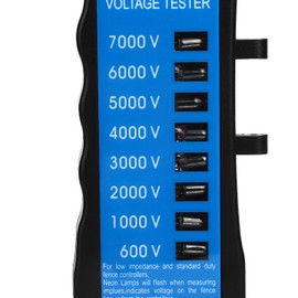 Electric Fence Voltage Tester, Handheld Fence Fault Finder Electric Fence Voltmeter High Voltage 600V to 7000V Portable Farming Equipment Testing Tool