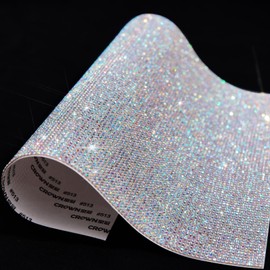 Bling Rhinestone Sheets, Glitter Rhinestone Stickers Self Adhesive for DIY Craft, Gem Sheet for Car Decoration, 9.4 x 7.9 Inch (AB Color)