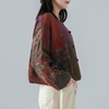 Cotton Linen Blend Spring Patchwork Short Jacket for Women -