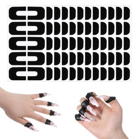 cobee 150 Pcs Nail Polish Protector for Fingers, Black Latex Nail Polish Barrier Peel Off Skin Nail Tape, Nail Polish Accessories for Nails Stamp Nail Art Stickers(Black)