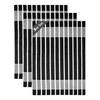 Lashuma Tea Towels Cotton Set, Dry Towels Striped Black -