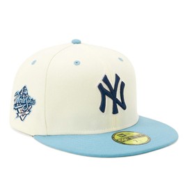 Newera 59FIFTY NER35C0322 SIDE PATCH 2-Tone ONSPOTZ Cap, NY Chrome/Sky Blue, 59.5 cm