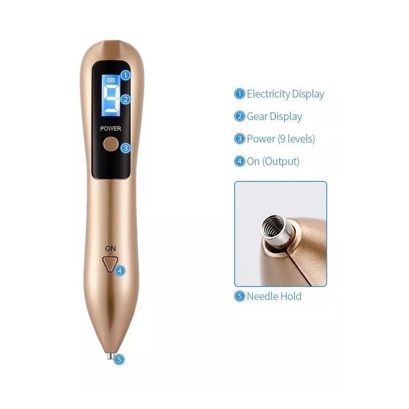 Lcd Ion Láser Tatuaje Pluma Recargable Topo Máquina De Elimi