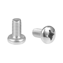 sourcing map M6x12mm Machine Screws Pan Phillips Cross Head Screw 304 Stainless Steel Fasteners Bolts 30Pcs