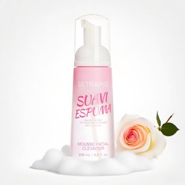 ULTRAMO Espuma Limpiadora, Limpiador Facial Espumoso, Espuma Dermolimpiadora, Ingredientes Naturales de Limpieza, Limpieza Profunda e Hidratación - Desmaquillante Ideal para Todo Tipo de Piel