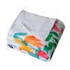 Oh Bloomy Sherpa Flannel Throw Blanket 50x60 - Floral Design