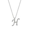 10:10 Women's Necklace with Letter Initial Alphabet Pendant in Stainless