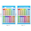 PATIKIL 40x28cm Multiplication Table 2pcs Multiplication Chart Poster Division Chart