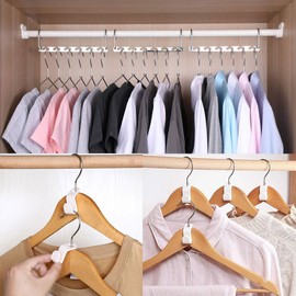 Metal Space Saving Hangers, Space Saving Clothes Hangers, Metal Clothes Hanger Holder, Magic Hangers, Wardrobe Organiser, Space Saving Hangers, Pack of 8