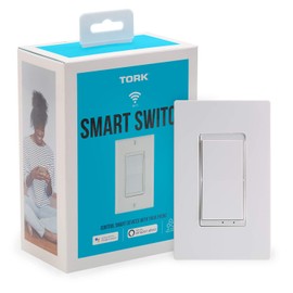 NSi Industries TORK WFIH1 Smart Switch - Indoor Standard Wi-Fi in-Wall Switch - Compatible with Alexa and Google Assistant - Remote Control/Access with Smartphone/Tablet App - No Hub Required