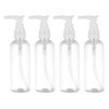 PRETYZOOM 4pcs 100ml Refillable Plastic Pump Dispenser Bottles for Lotion