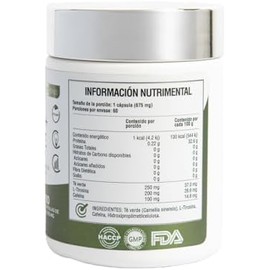 Vitamin Boutique  L-Tirosina  Te Verde  Cafeina  Energia y Concentracion  60 cápsulas de 675mg