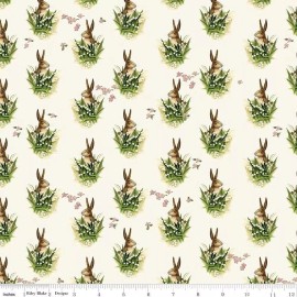 Riley Blake Springtime Easter Bunny Floral Fabric  Riley  Blake   By the Yard