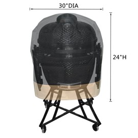 onlyfire Kamado Grill Cover Fits for Large Big Green Egg,Kamado Joe Classic and Stand-Alone,Large Grill Dome,Pit Boss K22,Louisiana K22,Coyote The Asado Cooker and Other,30" Dia X 24" H