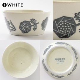 Mino Pottery PLANTAREE-RIKKA- 130 Pack Bowl, White, Set of 2, 5.1 inches (13.0 cm)
