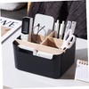 Mikinona Removable Bamboo Makeup Storage Box for Desk Compact Organizer
