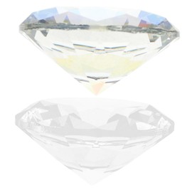 DECHOUS 2pcs Crystal Decoration for Manicure Photography Props Transparent Iridescent Fake Jewels Durable Photo Display for Jewelry Nail Art and Crafts