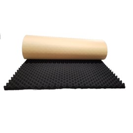 BookishBunny High Density Self Adhesive Acoustic Foam Egg Crate Panel Studio Foam Wall Panel 39" x 78" (1.5 inch, Black)